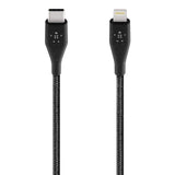 Belkin - Boost Up Charge USB-C Cable with Lightning Connector + Strap (made with DuraTek) 1.2 m - Black