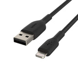 كابل شحن سريع من بيلكين، من نوع USB-A إلى Lightning، مضفر، بطول 0.15 متر - أسود