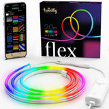طقم بدء تشغيل TWINKLY FLEX بطول 2 متر - 192 مصباح LED RGB، أنبوب إضاءة مرن من الجيل الثاني يتم التحكم فيه عبر تطبيق - أبيض