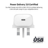 BELKIN BoostCharge Wall Charger 30W PD 3.0 PPS with USB-C to USB-C Cable| Slim, Portable, LightWeight, Fast Charging for Apple iPhone 16/15 Series, iPads, Samsung Phones, Tablets - White