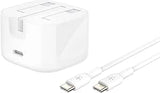 Belkin BoostCharge USB-C Wall Charger 45W| Ultra Compact Wall & Travel Charger, PD 30W Fast Charging for iPhone, Samsung, iPad, Tablets, MacBook Air, USB-C Devices, White