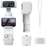 Insta360 Luna Ultra Standard Bundle| 8K Pocket Size Gimbal Camera w/ Dual Leica Lens System + Protective Cover + Wind Guard + Thread Handle + Wrist Strap, For Travel, Vlogging, Black