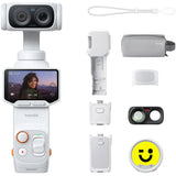 Insta360 Luna Ultra Creator Bundle| 8K Pocket Size Gimbal Camera w/ Dual Leica Lens System, Standard Kit + Battery Handle + Mic Pro Tx + Wide-Angle Lens + Carry Case, For Content Creators, Black