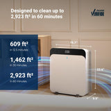 BLUEAIR Classic Pro CP7i| Premium Air Purifier w/ HINS LED Technology, for Home, Office w/ Extra Large Room, Rapidly cleans 580 ft² in 12.5 minutes Removes Virus, Bacteria, Pet Allergens, Odors, Dust & Smoke, Wifi Connect - White