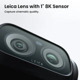 Insta360 Luna Ultra Creator Bundle| 8K Pocket Size Gimbal Camera w/ Dual Leica Lens System, Standard Kit + Battery Handle + Mic Pro Tx + Wide-Angle Lens + Carry Case, For Content Creators, Black