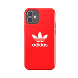 Adidas SNAP Apple iPhone 12 Mini Trefoil Case - Back cover w/ Trefoil Design, Scratch & Drop Protection w/ TPU Bumper, Wireless Charging Compatible - Scarlet