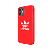 Adidas SNAP Apple iPhone 12 Mini Trefoil Case - Back cover w/ Trefoil Design, Scratch & Drop Protection w/ TPU Bumper, Wireless Charging Compatible - Scarlet
