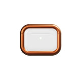 Arc Pulse Compatible with AirPods Pro Case (2024), Minimalist Protective Shock Absorption Aluminum Shells + Elastomer Inlays, Slide-On Fit Charging Case Cover -Matte Orange
