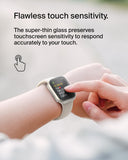 Belkin ScreenForce Apple Watch Screen Protector + Bumper (45mm)| Full 360 Protection, Tempered Curved Glass, AntiBacterial, for Apple Watch Series 8/7/6/5/4/SE - Transparent