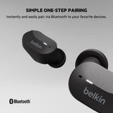 Belkin - SOUNDFORM True Wireless Earbuds - Black