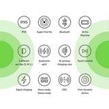 Belkin FREEDOM True Wireless Earbuds - Bluetooth Earphone Works w/ Apple Find My, 36 Hrs Battery Life, Powerful Bass, Advanced Noise Reduction, for iPhone 12/11 Pro/XS Max/Samsung/Huawei - White