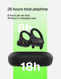 BELKIN SoundForm ClearFit Open-Ear Wireless Earbuds| Bluetooth Headphones w/ Sound Awareness, for Sports, Outdoor Activities, WorkOuts, Clear Calls and Music, for iOS & Android - Black
