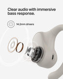 BELKIN SoundForm ClearFit Open-Ear Wireless Earbuds| Bluetooth Headphones w/ Sound Awareness, for Sports, Outdoor Activities, WorkOuts, Clear Calls and Music, for iOS & Android - White