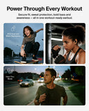 Belkin SoundForm ActiveFit True Wireless Earbuds, Secure Silicone Ear Hooks, 36-Hour Battery, IP54 Dust & Water Resistance, Hear-Thru Mode, Black
