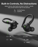 Belkin SoundForm ActiveFit True Wireless Earbuds, Secure Silicone Ear Hooks, 36-Hour Battery, IP54 Dust & Water Resistance, Hear-Thru Mode, Black