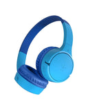 Belkin SoundForm Mini Wireless On-Ear Headphones for Kids| Safe Volume Limited, Up to 30Hrs Bluetooth Connection, Bulit-in Music & Call Controls w/ Mic, USB-C Charging, Blue