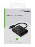 محول طاقة بيلكين USB-C إلى VGA بقدرة 60 واط - أسود