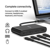 موزع منافذ USB-C من بيلكين إلى 4 منافذ USB-C - أسود