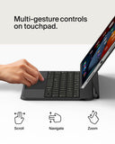 Belkin Connect Keyboard Case w/ Magnetic Stand for Apple iPad Pro 11" (M4) - Slim & Lightweight, 64 Keys, Bluetooth, Backlit, Auto Wake/Sleep, Long Battery Life - English Keyboard - Black