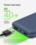 بنك طاقة بيلكين بوست تشارج بسعة 10000 مللي أمبير، شحن سريع بقوة 15 واط، منفذان USB-C، منفذان USB-A - أزرق