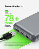 باور بانك بيلكين 20 كيلو أوم 15 واط، منفذ USB-C للإدخال، منفذ USB-A للإخراج، لون رمادي فلكي