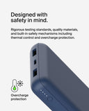 Belkin BOOSTCHARGE 20K Power Bank - Fast Charge 3 Ports (USB-C 1x, USB-A 2x) for Apple iPhone 14/13/12/11/XR/XS/X/8/7/6 Pro Max Plus Mini, iPad Pro/Air/Mini, Airpods & other USB-C Devices - Blue