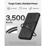 Belkin UltraCharge Pro Laptop Power Bank 25K | 158W Shared Output, Fast Charge Integrated 140W USB-C Cable, Digital Display, for MacBooks, Laptops, Tablets, SmartPhones, USB-C Devices, Black