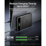 Belkin Ultracharge Pro Power Bank 10K 60W | Boostsolid Cell Technology, Compact Tsa Approved, Digital Display, Usb-C Fast Charging, For Smartphones, Tablets, Earbuds, Black Metallic
