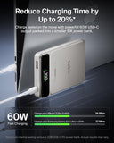 Belkin Ultracharge Pro Power Bank 10K 60W | Boostsolid Cell Technology, Compact Tsa Approved, Digital Display, Usb-C Fast Charging, For Smartphones, Tablets, Earbuds, Sand Metallic