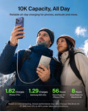 Belkin Ultracharge Pro Power Bank 10K 60W | Boostsolid Cell Technology, Compact Tsa Approved, Digital Display, Usb-C Fast Charging, For Smartphones, Tablets, Earbuds, Sand Metallic
