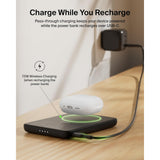 Belkin Slim Magnetic Power Bank 5K| Thin, Portable MagSafe Wireless & USB-C Charger, Strong Magnet, Pocket-Sized Power for iPhone & USB-C Devices, TSA Approved - Black
