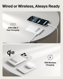 Belkin BoostCharge Qi2 Slim Magnetic Power Bank 5K with KickStand| Fast Wireless & USB-C Charging, TSA Approved Travel Compliant, for iPhone & Compatible Magnetic Cases, White