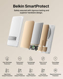Belkin BoostCharge Qi2 Slim Magnetic Power Bank 5K with KickStand| Fast Wireless & USB-C Charging, TSA Approved Travel Compliant, for iPhone & Compatible Magnetic Cases, White