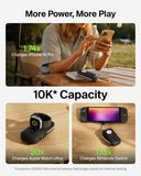 Belkin BoostCharge Pro 10000mAh Power Bank with Apple Watch Charger, Portable Charger with Integrated Braided USB C Cable and Digital Display, 45W, Battery Pack for Charging 3-Devices - Black