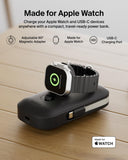 Belkin BoostCharge Pro 10000mAh Power Bank with Apple Watch Charger, Portable Charger with Integrated Braided USB C Cable and Digital Display, 45W, Battery Pack for Charging 3-Devices - Black