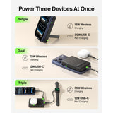 Belkin BoostCharge Slim Magnetic Power Bank 10K | Qi2 15W Wireless Charging, 30W USB-C, Built-In Kickstand, for iPhone 18/17/16/15/14/13/12, Samsung Phones w/ Magnetic Case, White