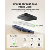 Belkin BoostCharge Slim Magnetic Power Bank 10K | Qi2 15W Wireless Charging, 30W USB-C, Built-In Kickstand, for iPhone 18/17/16/15/14/13/12 and Samsung Phones w/ Magnetic Case, Black