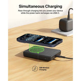 Belkin BoostCharge Slim Magnetic Power Bank 10K | Qi2 15W Wireless Charging, 30W USB-C, Built-In Kickstand, for iPhone 18/17/16/15/14/13/12 and Samsung Phones w/ Magnetic Case, Black