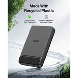 Belkin UltraCharge Slim Magnetic Power Bank 10K | Qi2 25W Wireless Charging, 30W USB-C Port, Digital Display, for iPhone 18/17/16/15/14/13/12, Samsung Phones w/ Magnetic Case, Black