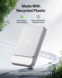 Belkin UltraCharge Slim Magnetic Power Bank 10K | Qi2 25W Wireless Charging, 30W USB-C Port, Digital Display, for iPhone 18/17/16/15/14/13/12, Samsung Phones w/ Magnetic Case, White