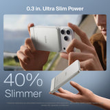 Belkin Ultracharge Pro Slim Magnetic Power Bank 5K | Qi2 15W Wireless Charging, Boostsolid Cell, Usb-C Charging, Or Iphone 18/17/16/15/14/13/12, Samsung Phones W/ Magnetic Case, Sand Metallic