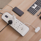 BELKIN 6-outlet Surge Protection Strip (2M)| Protective Power Extension Cord Up to 650 Joules, Anti-Power Spikes & Voltage Fluctuations, 2x 2.4 Amp USB-A Charging