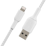 Belkin - Boost Charge USB-A to Lightning Braided Cable 1Meter - White