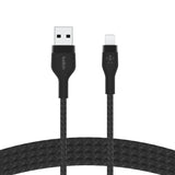 محول بيلكين USB-A إلى كابل LTGBRAID Sil1MBLK
