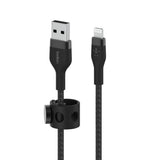 كابل بيلكين بوست تشارج برو فليكس USB-A إلى لايتنينج - 3 أمتار - أسود