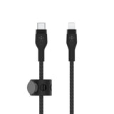 Belkin BOOST?CHARGE Pro Flex USB-C to Lightning Cable 1 Meter - MFi Certified, 25x more Heavy Duty, Includes Cable Clip, for Apple iPhone 13/12/11 Pro/Pro Max/Mini/X/8/8 Plus/iPad/Airpods - Black