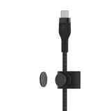 Belkin BOOST?CHARGE Pro Flex USB-C to Lightning Cable 1 Meter - MFi Certified, 25x more Heavy Duty, Includes Cable Clip, for Apple iPhone 13/12/11 Pro/Pro Max/Mini/X/8/8 Plus/iPad/Airpods - Black