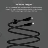 Belkin BOOST?CHARGE Pro Flex USB-C to Lightning Cable 1 Meter - MFi Certified, 25x more Heavy Duty, Includes Cable Clip, for Apple iPhone 13/12/11 Pro/Pro Max/Mini/X/8/8 Plus/iPad/Airpods - Black