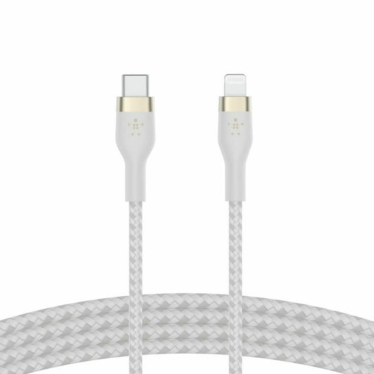 كابل بيلكين بوست تشارج برو فليكس USB-C إلى لايتنينج - طول متر واحد - أبيض