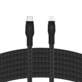 Belkin BOOST?CHARGE Pro Flex USB-C to Lightning Cable 3 Meters - MFi Certified, 30x more Heavy Duty, Includes Cable Clip, for Apple iPhone 13/12/11 Pro/Pro Max/Mini/X/8/8 Plus/iPad/Airpods - Black